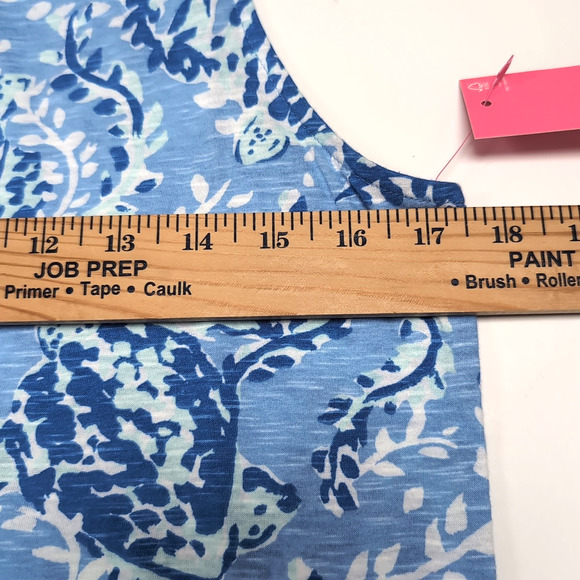 Lilly Pulitzer Dev Knit Top Womens Size S‎ Blue Peri Turtley Awesome NEW NWT $58 - Picture 12 of 15